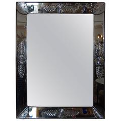 Antique Rectangular Louis XVI Style Venetian Glass Mirror 12
