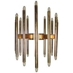 Mid-Century Sciolari Brass Chandelier 8