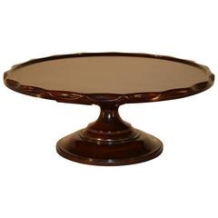 19th Century English Lazy Susan with Pie Crust Edge