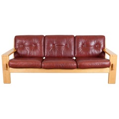 "Bonanza" Leather Sofa by Esko Pajamies for Asko
