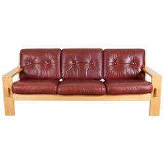 "Bonanza" Leather Sofa by Esko Pajamies for Asko 6