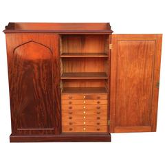 English Estate Compendium or Collector's Cabinet of Mahogany 11