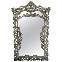 Monumental Carved Italian Painted Mirror 4
