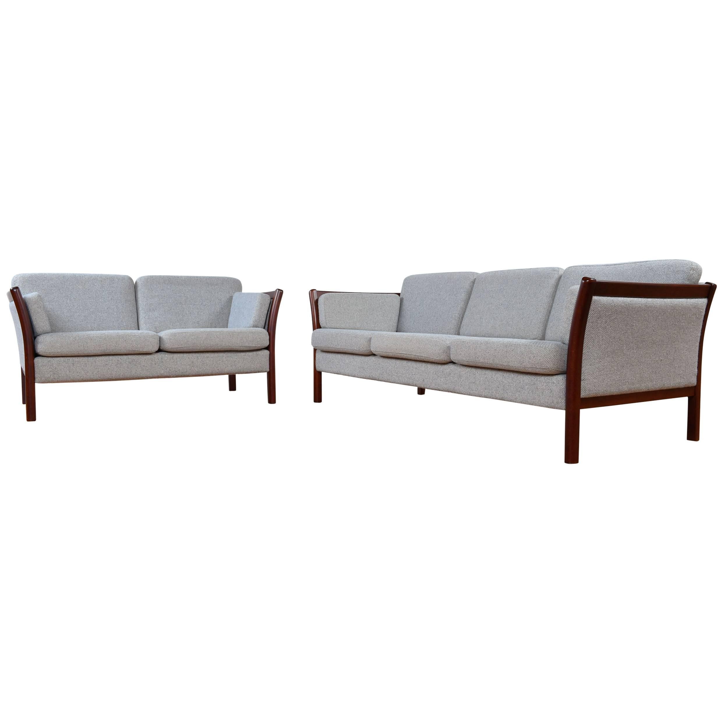 Scandinavian Modern Rosewood Sofa Set