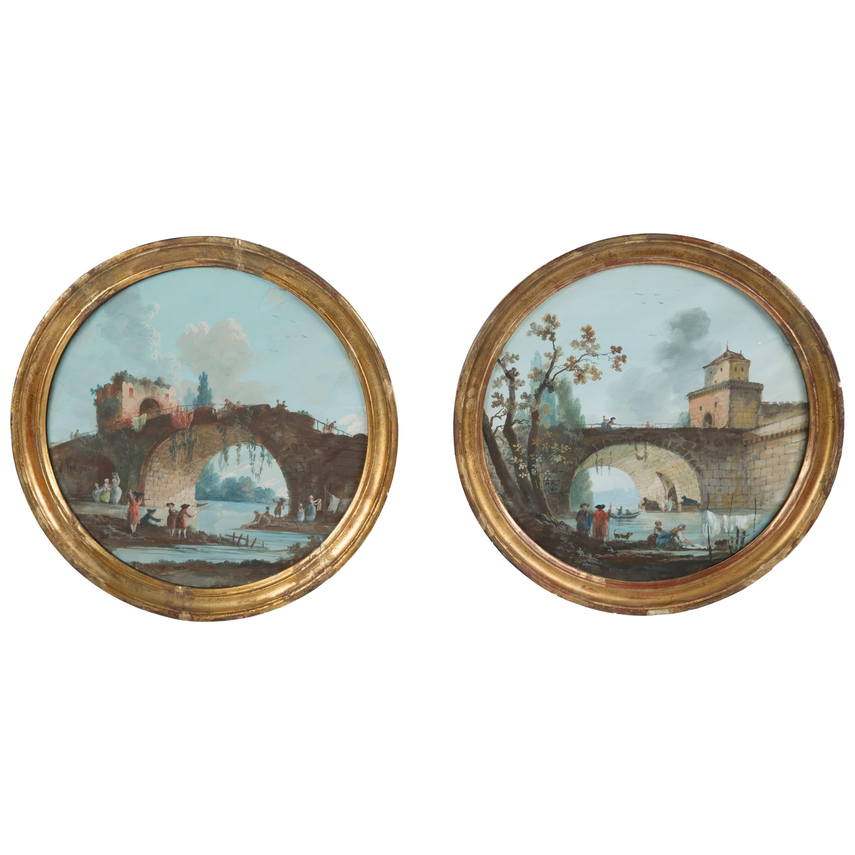 Pair of 18th Century Gouache