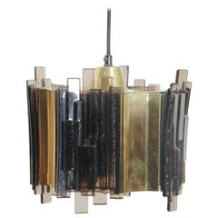 Mid-Century Modern Scandinavian Pendant Lamp in Glass by Carl Fagerlund