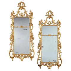 Pair of George III Giltwood Mirrors