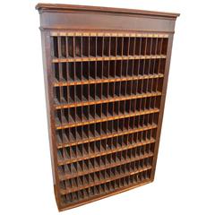 Vintage Postal Filing Cabinet with Numbered Mail Slots