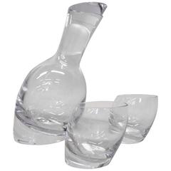 Nambe Whiskey Decanter with Glasses