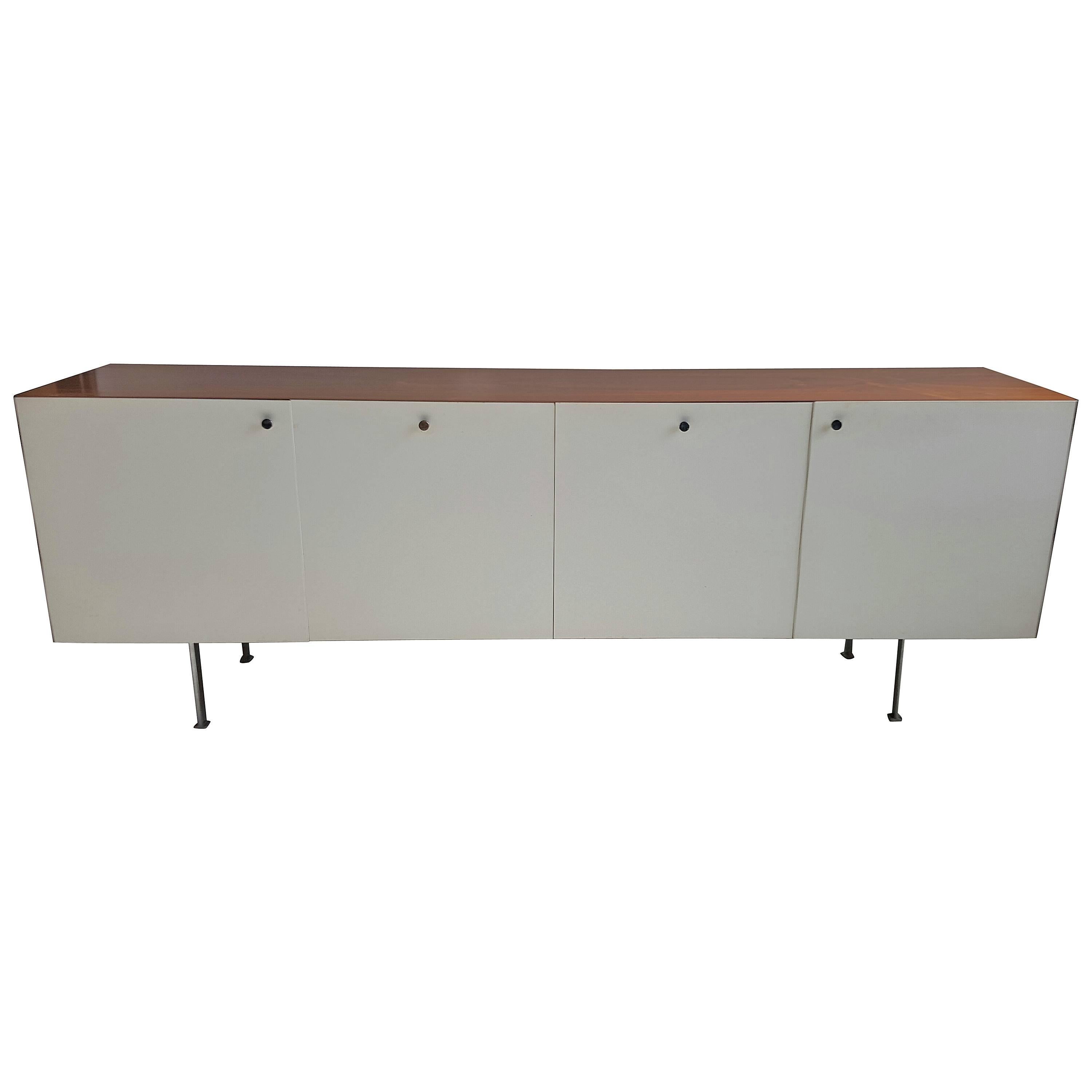 Poul Nørreklit Rosewood and White Lacquer Credenza for Georg Petersens