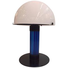1970s Italian Modern Design Glass Dome Table Lamp