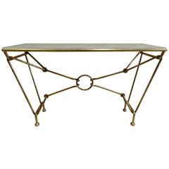 Italian Modern Neoclassical Gilt Iron Console by Giovanni Banci for Hermes 3