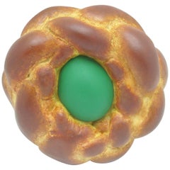 Jeff Koons "Bread with Egg" Green, Signed and Dated, Pop Art