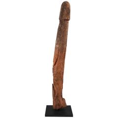 19th Century Tribal Carved Wood Phallus, Fon Tribe, Togo/Benin