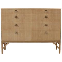 Oak and Brass Chest of Drawers by Borge Mogensen