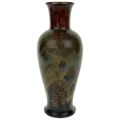 Deutsche Art Deco Dinanderie Vase mit Feuer Patina von WMF Ikora Metal, 1920er Jahre