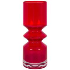 Scandinavian Ruby Glass Vase