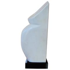 Impressive Finely Carved Mid-Century Modern Abstract Marble Sculpture
