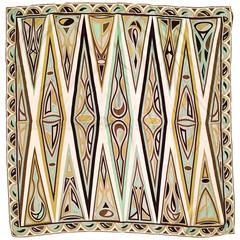 Pucci Art Deco Style Geometric Silk Scarf, Italy