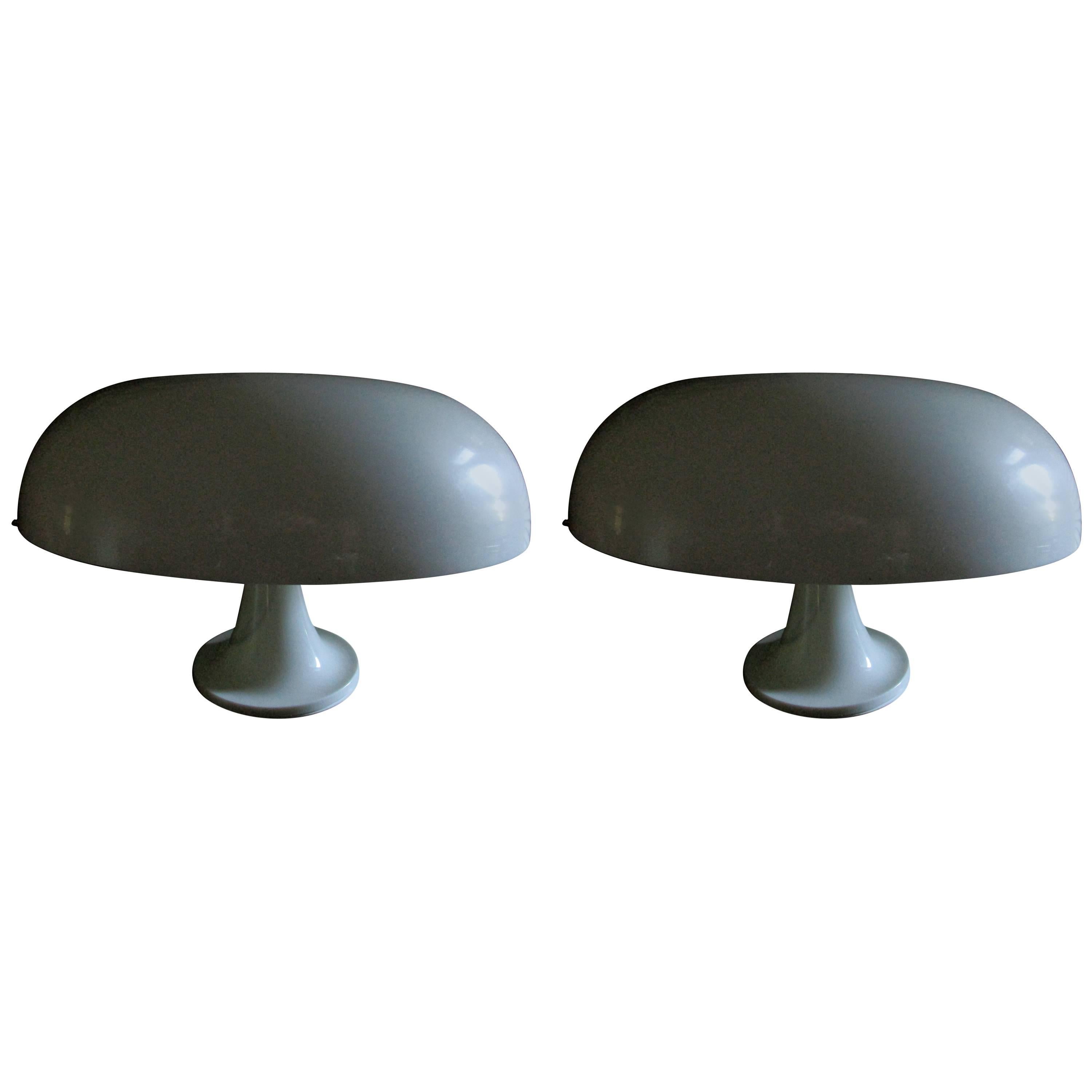 Pair of 1967 Nesso Table Lamps by Artemide First Edition