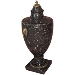 Swedish Neoclassical Blyberg Porphyry Covered Vase, Gustav IV Period, circa 1810