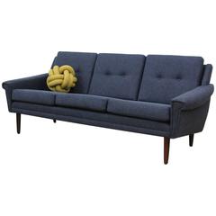 Restored Danish Three-Seat with Back Cushions