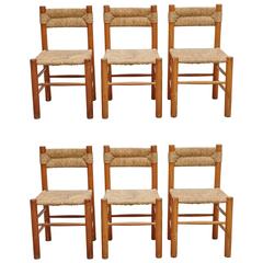 Set of Six Chairs After Charlotte Perriand, circa 1950