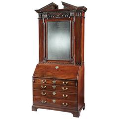 George II Mahogany Bureau Cabinet Designed by William Kent