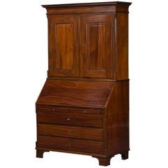 Antique Danish Louis XVI Bureau. In Cuban Mahogany