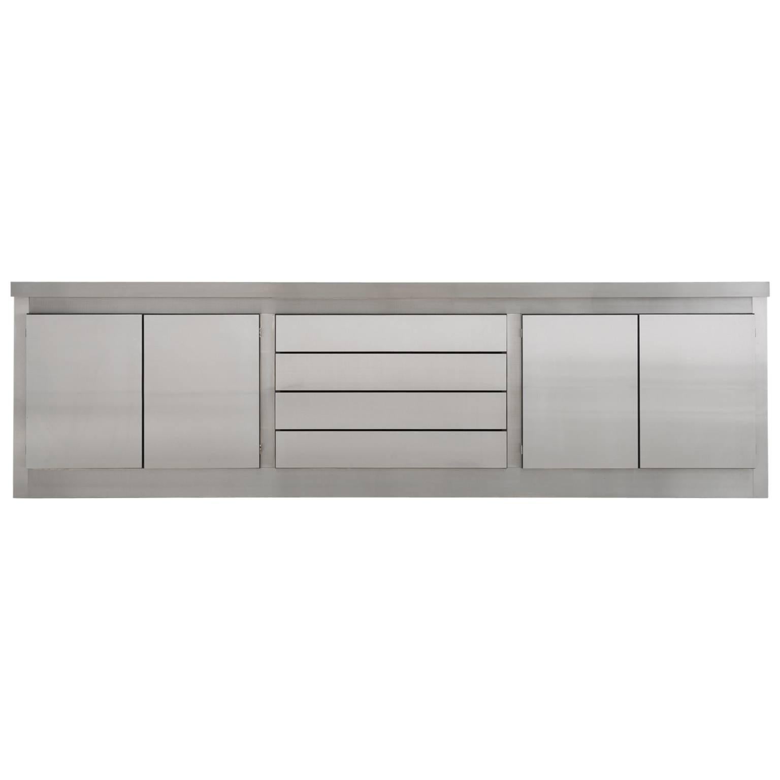 Lodovico Acerbis Stainless Steel Sideboard for Acerbis