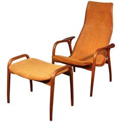 Yngve Ekström Lounge Chair with Ottoman