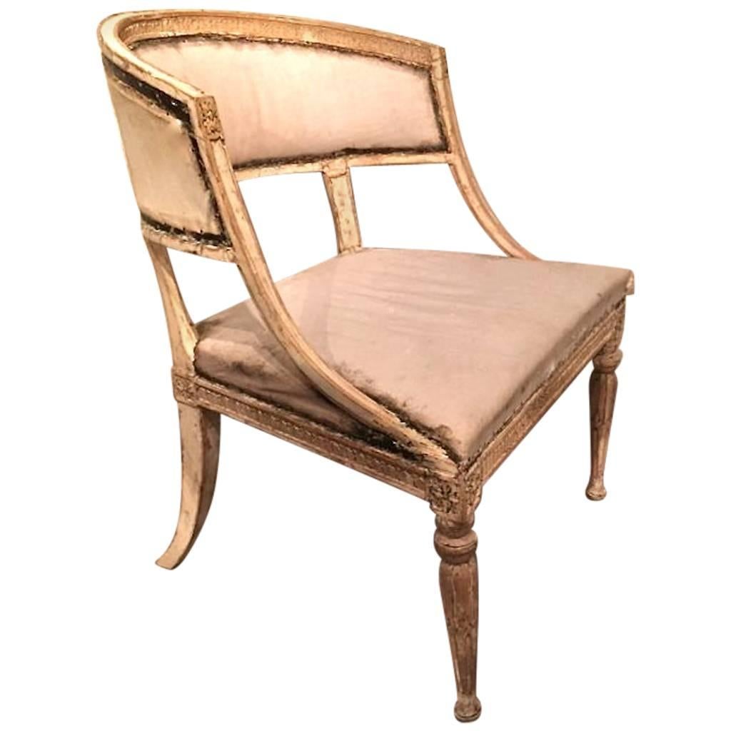 18th Century Swedish Gustavian Barrel Back Chair