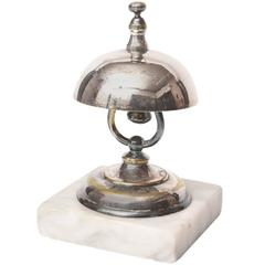 Antique Dinner or Service Bell, Marble Base