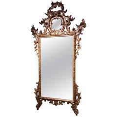 18th Century Venetian Mecca Giltwood Mirror