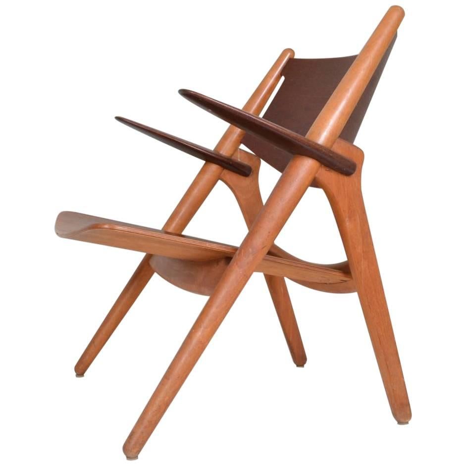 Hans Wegner Sawbuck Chair. Denmark, c.1951 For Sale