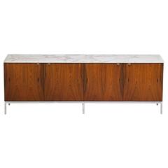 Florence Knoll Designed Rosewood with Marble Top Credenza