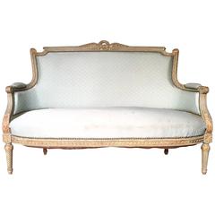 18th Century French Louis XVI Painted Sette