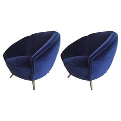 Guglielmo Veronesi Pair of Armchairs, Isa Edition, 1954