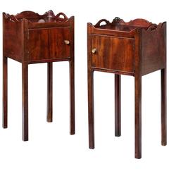 Pair of Chippendale Pot Cupboards/Bedside Tables 2