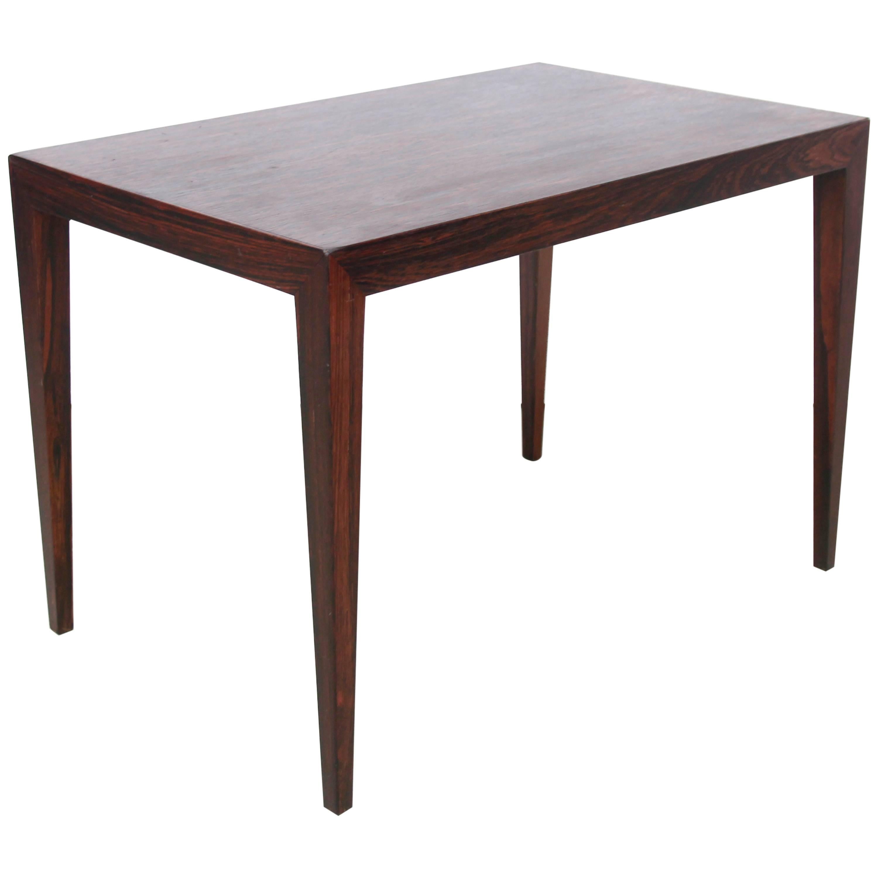 Danish Rosewood Side Table by Severin Hansen for Haslev Mobelfabrik, 1960s For Sale