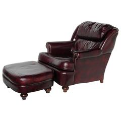 Leathercraft Chair and Ottoman