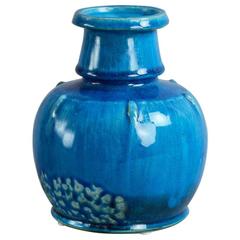 Vase with Glossy Turquoise Glaze by Nils Kahler for Herman A. Kahler Keramik
