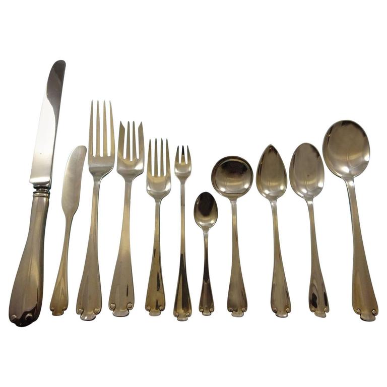 Flemish by Tiffany and Co Sterling Silver Flatware Set 8 Service Dinner