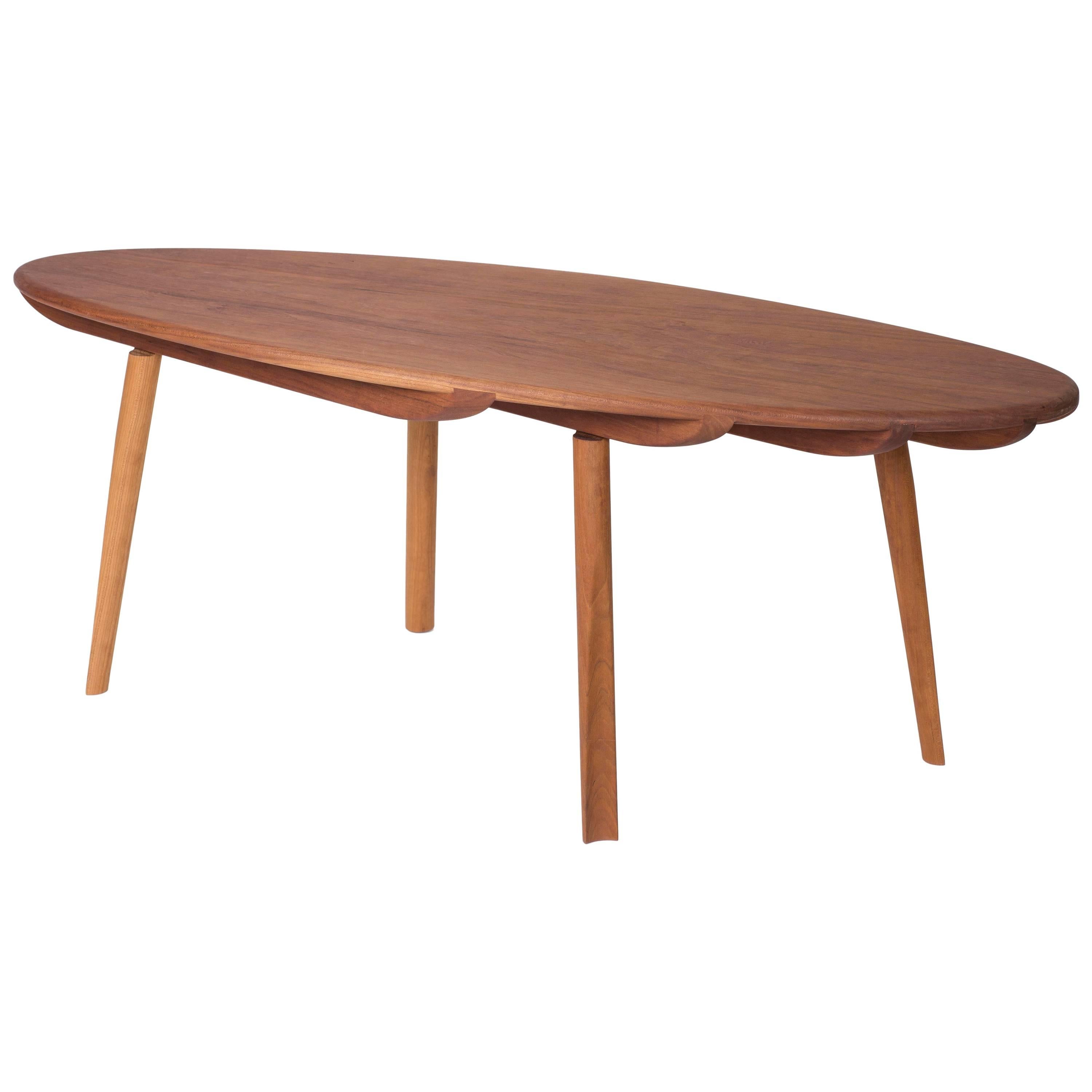 Contemporary Skip Solid Cherry wood Coffee Cocktail Table from CBR Studio For Sale