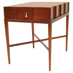 Rectangular Scalloped Edge Mahogany Table by Baker Furniture