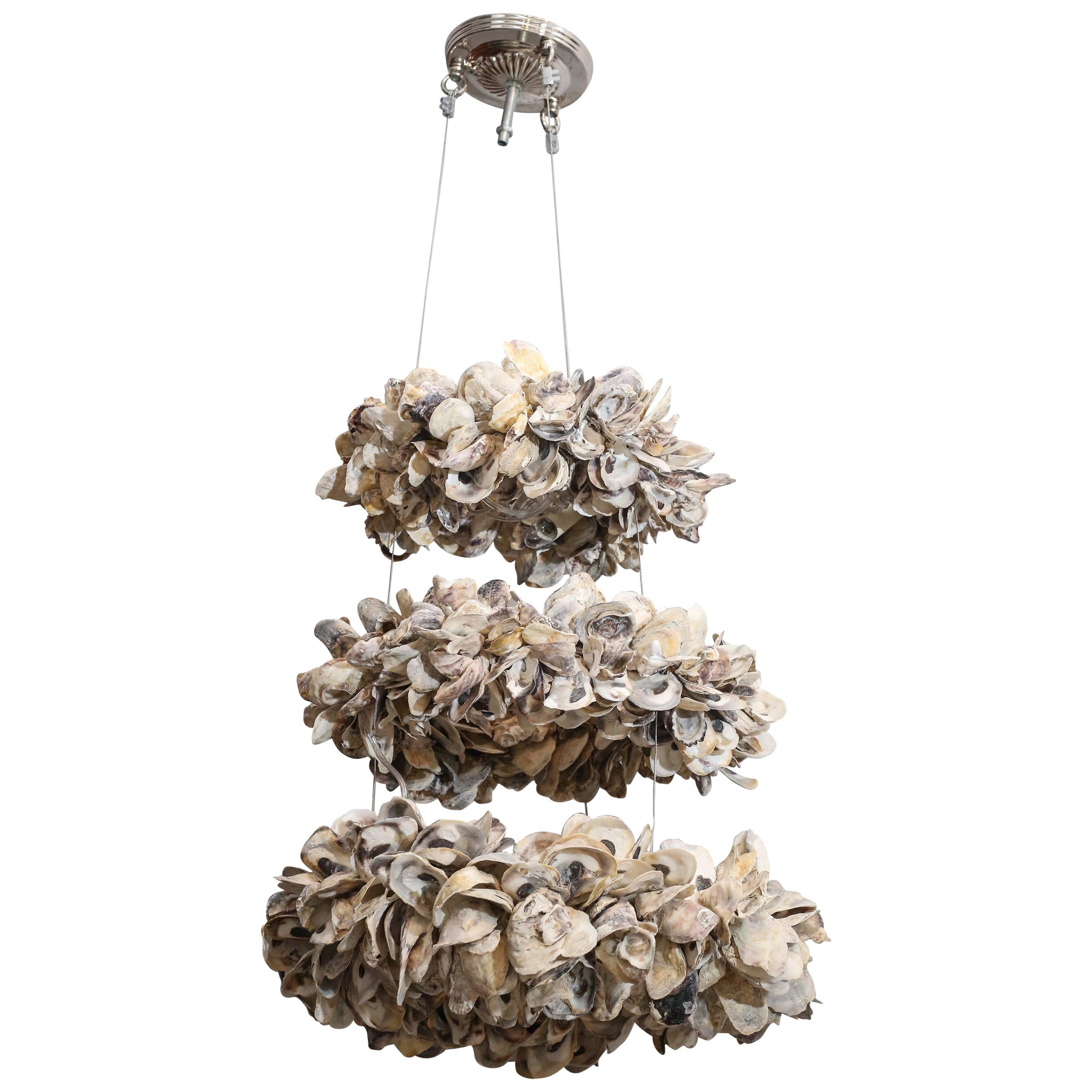 Antica Collection New Design Three-Tier Oyster Chandelier with Ten Lights