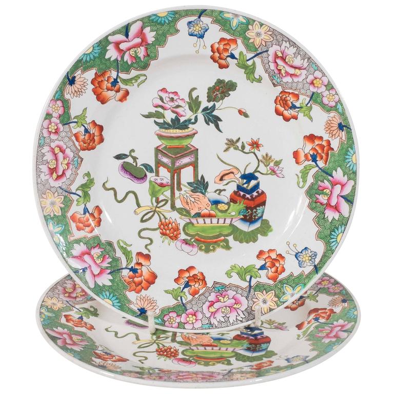 Set of Spode Dishes with Chinoiserie Motif For Sale at 1stdibs
