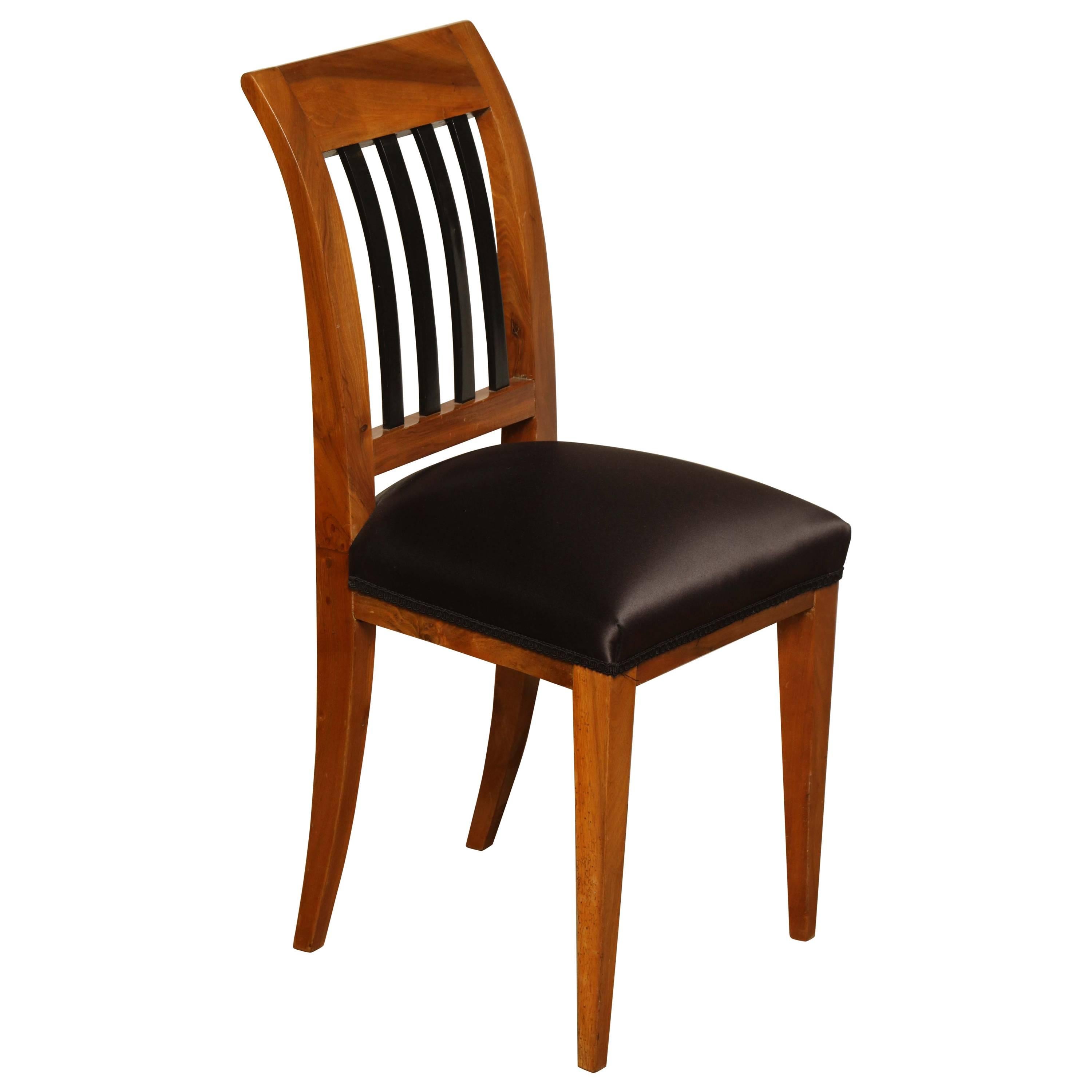 Early 19th Century Austrian, Walnut Side Chair For Sale