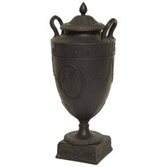 Early 19th Century Wedgwood Black Basalt Urn with Lid