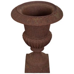 19th Century French Cast Iron Garden Urn